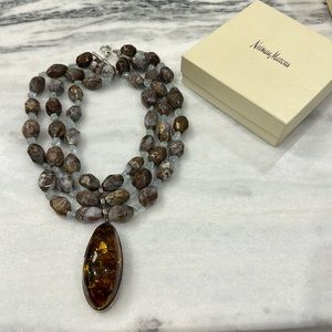 Norman Marcus stone necklace in box
